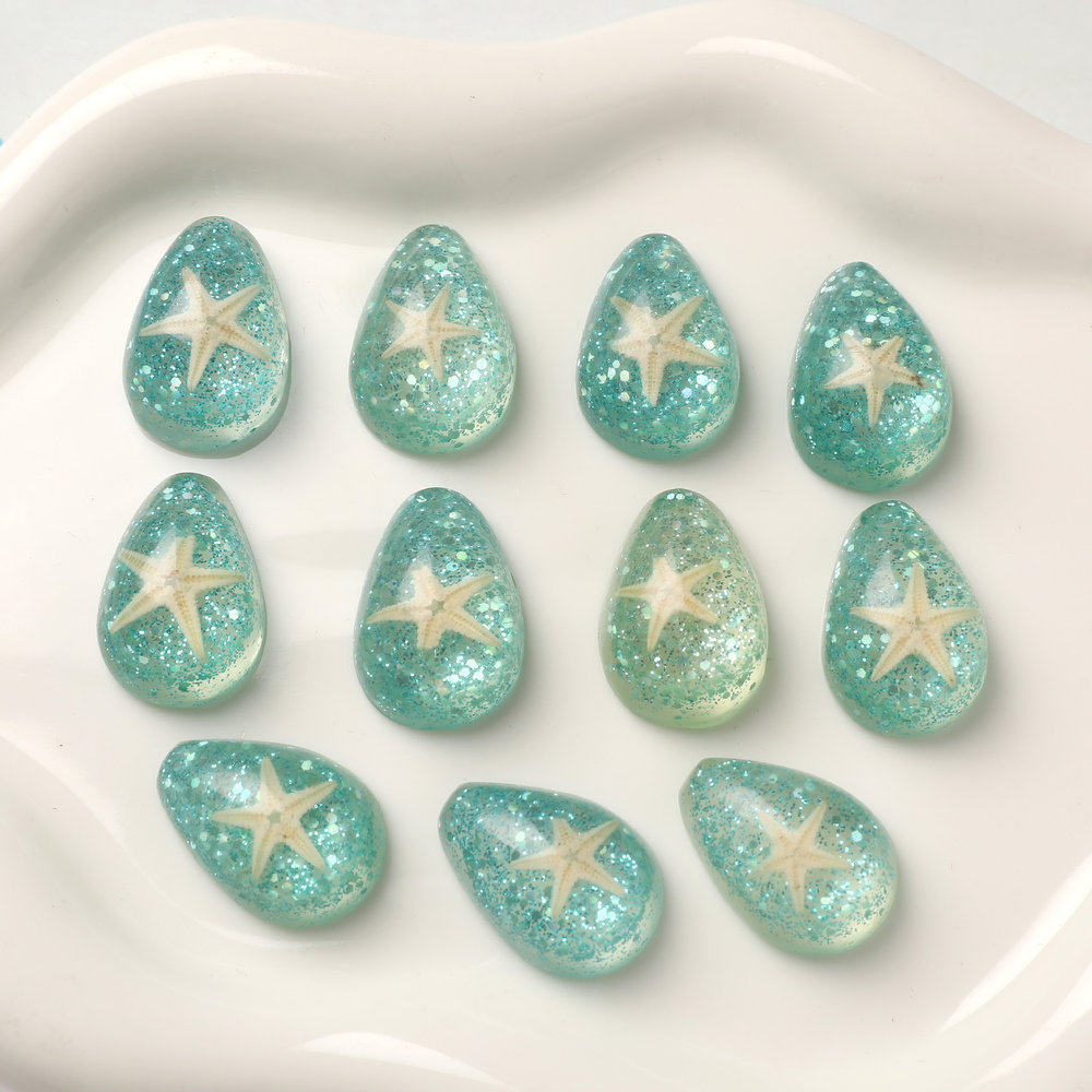 夏季简约淡雅闪粉五角星水滴树脂贴片diy气质耳环女耳饰发饰材料,饰品/流行首饰/时尚饰品新,其他DIY饰品配件,淘宝优惠券,粉丝福利购,淘宝优惠卷