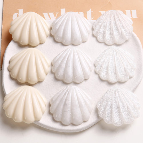简约小众风幻彩闪粉树脂海洋贝壳diy手机壳头饰贴片饰品配件