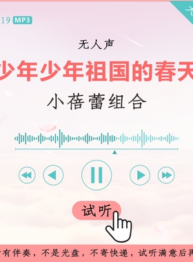 B3319小蓓蕾组合 少年少年祖国的春天 伴奏 无人声