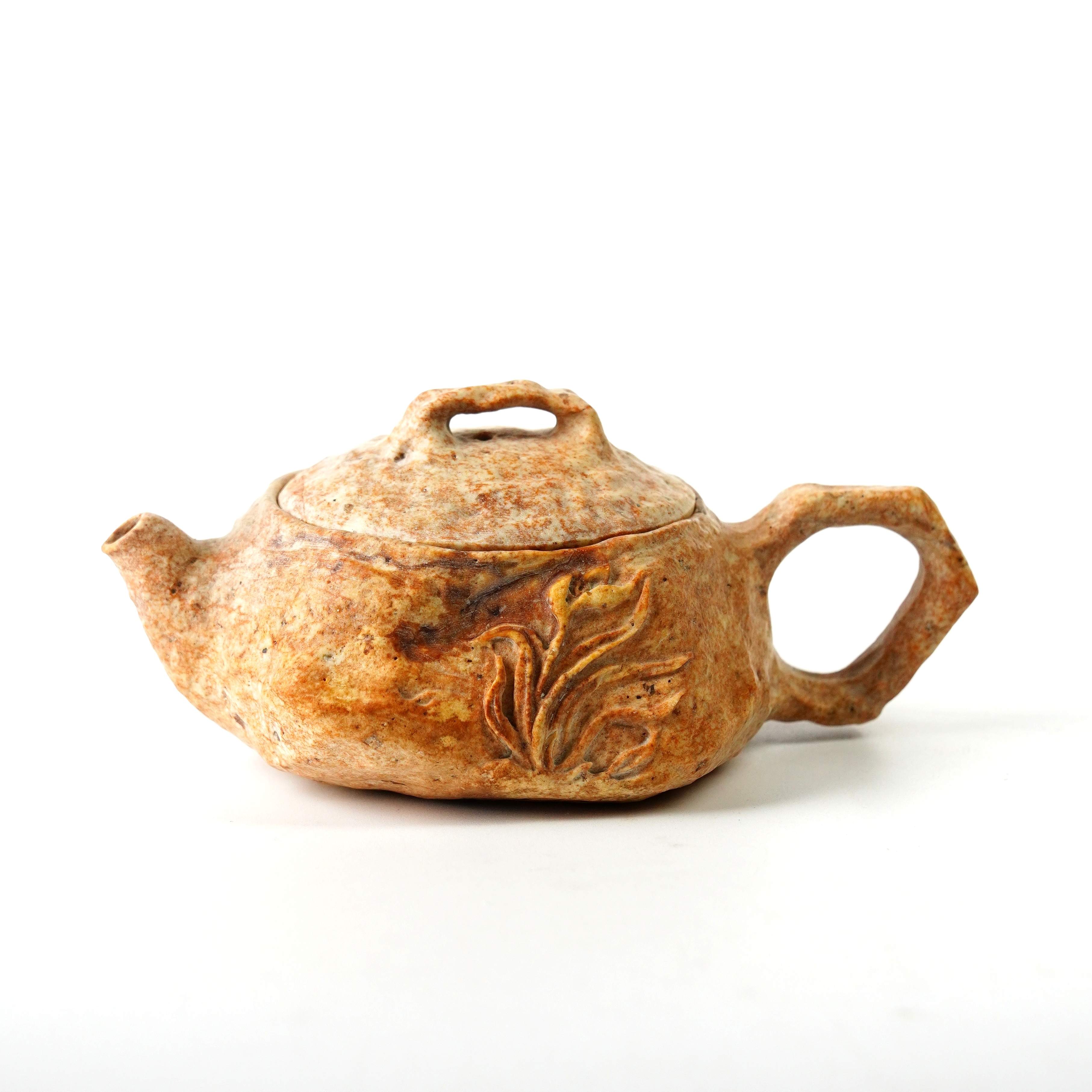 【岸芷汀兰】90cc天然冰碛岩手工石茶壶高端送礼茶器