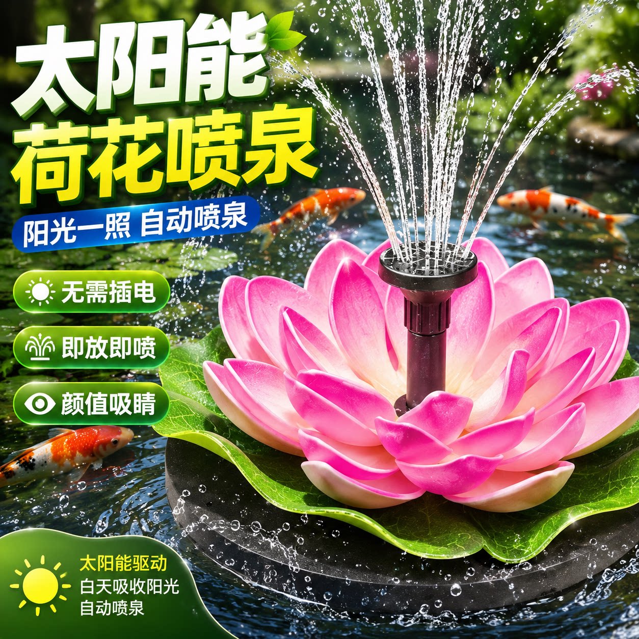喷泉点缀庭院景观，不觉得浪漫？图片