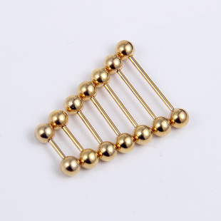 钛钢金色黑色款直杆舌头环乳头钉乳环耳钉耳骨钉唇钉舌钉 细针