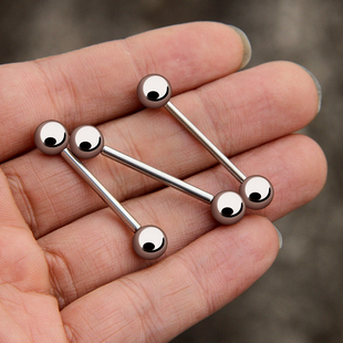 穿刺饰品钛钢男女通用阴环乳钉乳环贯穿对穿龟头横穿钉深PA环