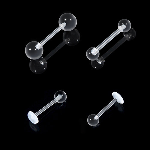 硅胶透明隐形学生眉钉穿刺饰品