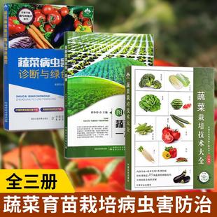 全3册 蔬菜栽培育苗病虫害防控技术大全 蔬菜栽培技术大全 蔬菜病虫害诊断与绿色防控 育苗智能化管理种植 图解蔬菜育苗一本通