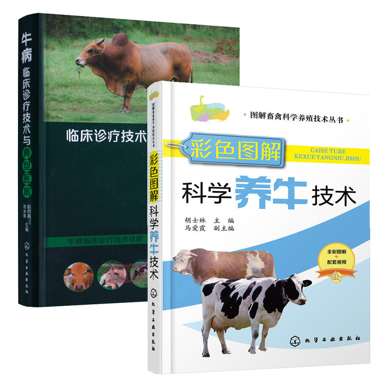 牛病临床诊疗技术与典型医案+彩色图解科学养牛技术 养牛书籍大全兽医牛病全书肉牛养殖技术牛饲料配方牛病诊断母牛饲养管理