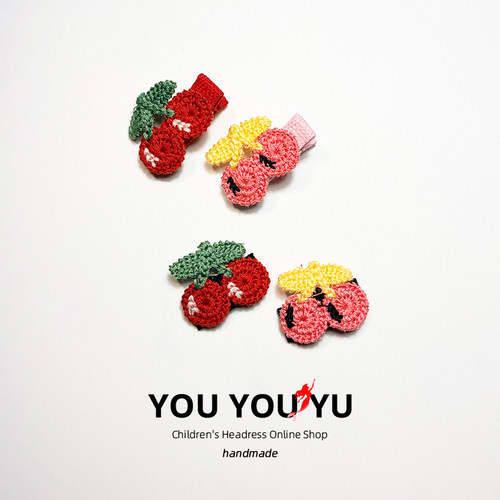 糖果色水果发夹女新款可爱卡通刘海夹子头饰侧边bb夹碎发边夹子
