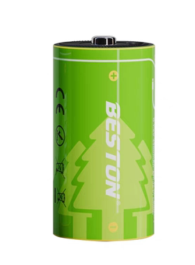 beston佰仕通1号D型USB便携充电锂电池1.5V恒压7400mWh1号充电池