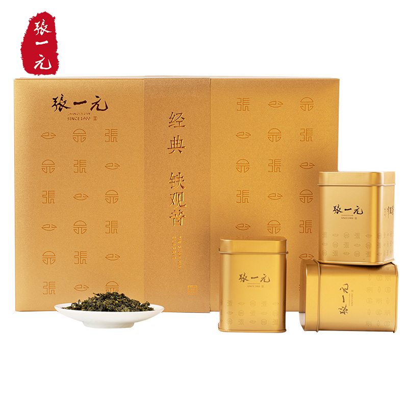 张一元茶叶乌龙茶(致享)铁观音清香型茶礼品送礼特级192g礼盒装