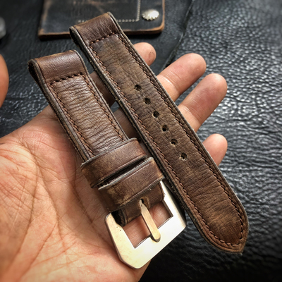 棕色做旧定制手工GPF平扣加厚