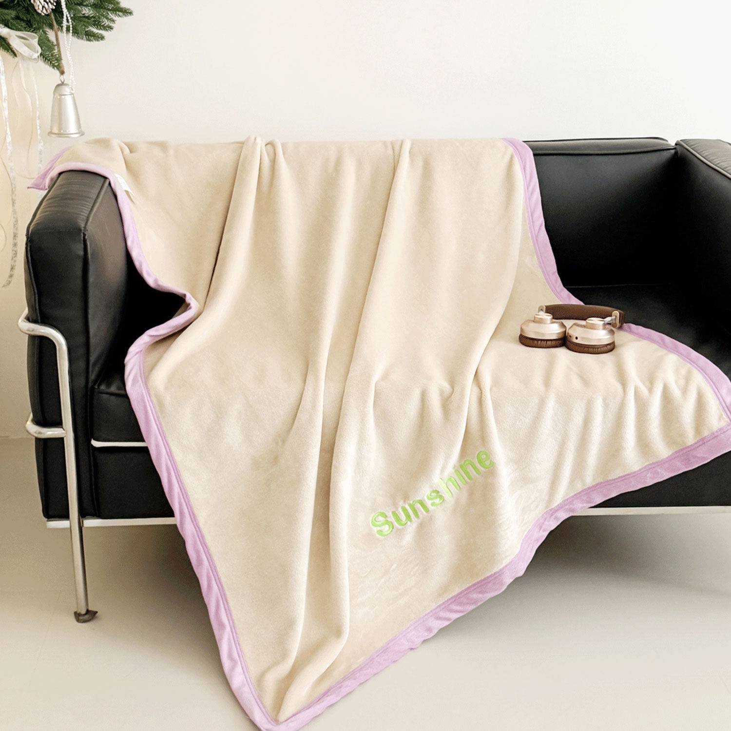 夏季办公室午睡沙发毯单人旅行毛毯加厚休闲简约风空调毯保暖毯子