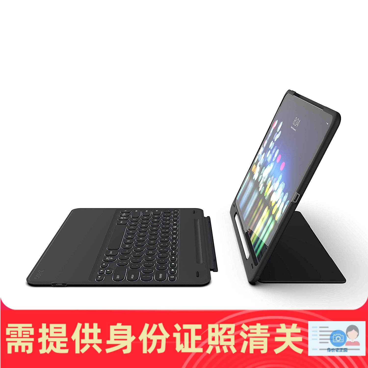 ZAGG Slimbook Go ipad pro 2019可拆卸蓝牙键盘保护套 美国代购
