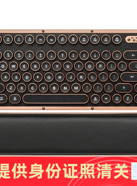 Azio Retro Compact 81键复古无线蓝牙机械键盘带手托 美国代购