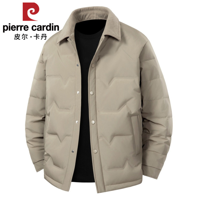 皮尔卡丹轻薄修身鸭绒羽绒服