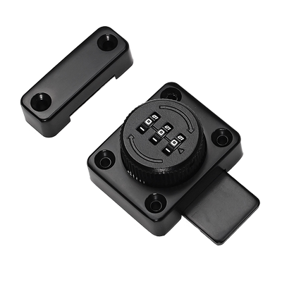 免打孔抽屉锁柜门锁扣密码插销锁