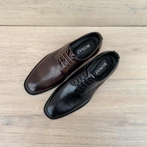 英伦百搭商务德比皮鞋男真皮系带