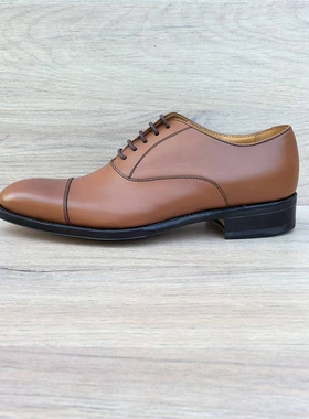 固特异手工男鞋头层牛皮系带外贸英伦百搭三接头商务皮鞋真皮上线