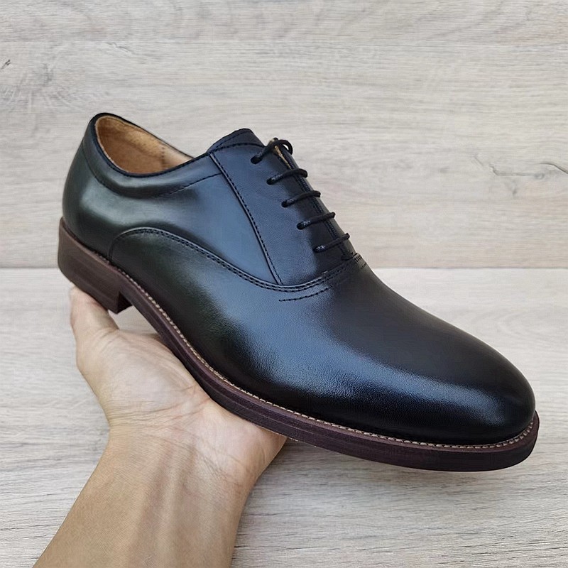 外贸小牛皮手工皮鞋男商务牛津鞋