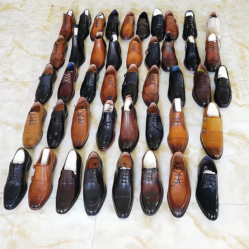 高端手工皮鞋男真皮英伦大码男鞋