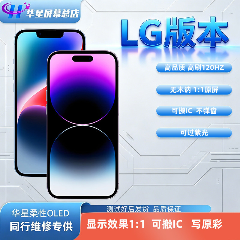 全新LG版本FOG高端屏幕适用于苹果15Pro16Pro 16PM 17 17Pro 17PM