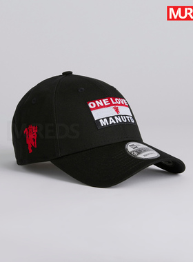 曼联官方New Era可调节棒球帽9FORTY球迷旗帜黑色英国正品现货
