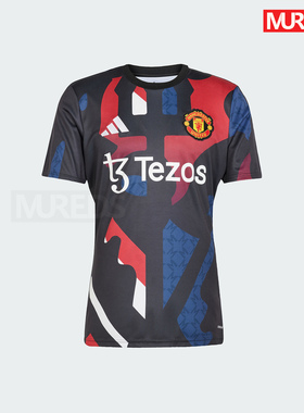 曼联官方正品阿迪达斯24/25赛季球队同款赛前训练热身球衣JD7147