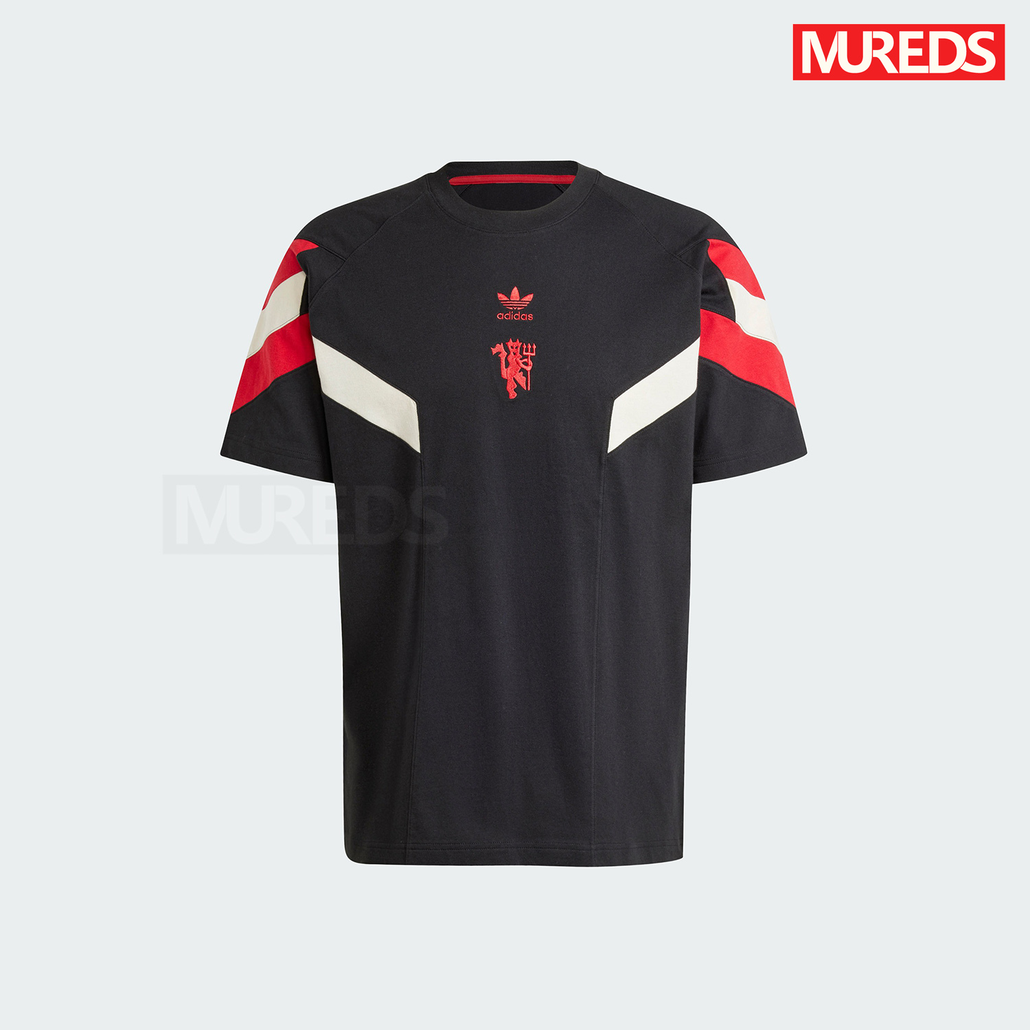 曼联官方正品阿迪达斯三叶草球队同款足球休闲运动短袖T恤IS6519