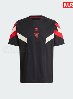 曼联官方正品阿迪达斯三叶草球队同款足球休闲运动短袖T恤IS6519