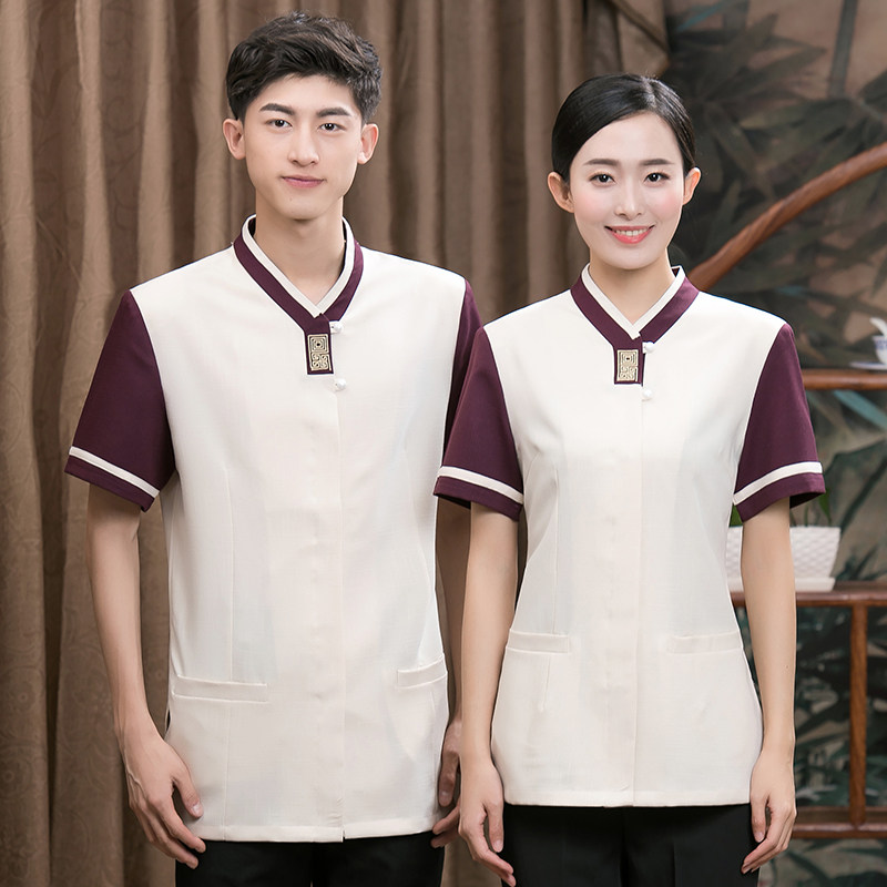 宾馆保洁服短袖 客房服务员夏装PA制服 家政物业清洁大码工作服女