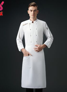 餐饮厨师工作服长袖女男秋季酒店饭店餐厅后厨房衣服短袖套装定制