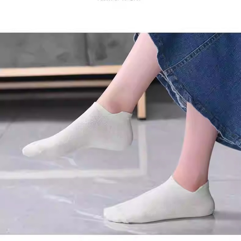 网眼浅口船袜不掉跟袜