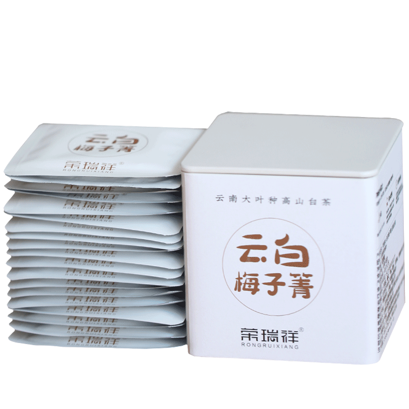 荣瑞祥非福鼎白茶云白梅子箐小薄片云南白茶叶 冷泡茶包 罐装礼盒