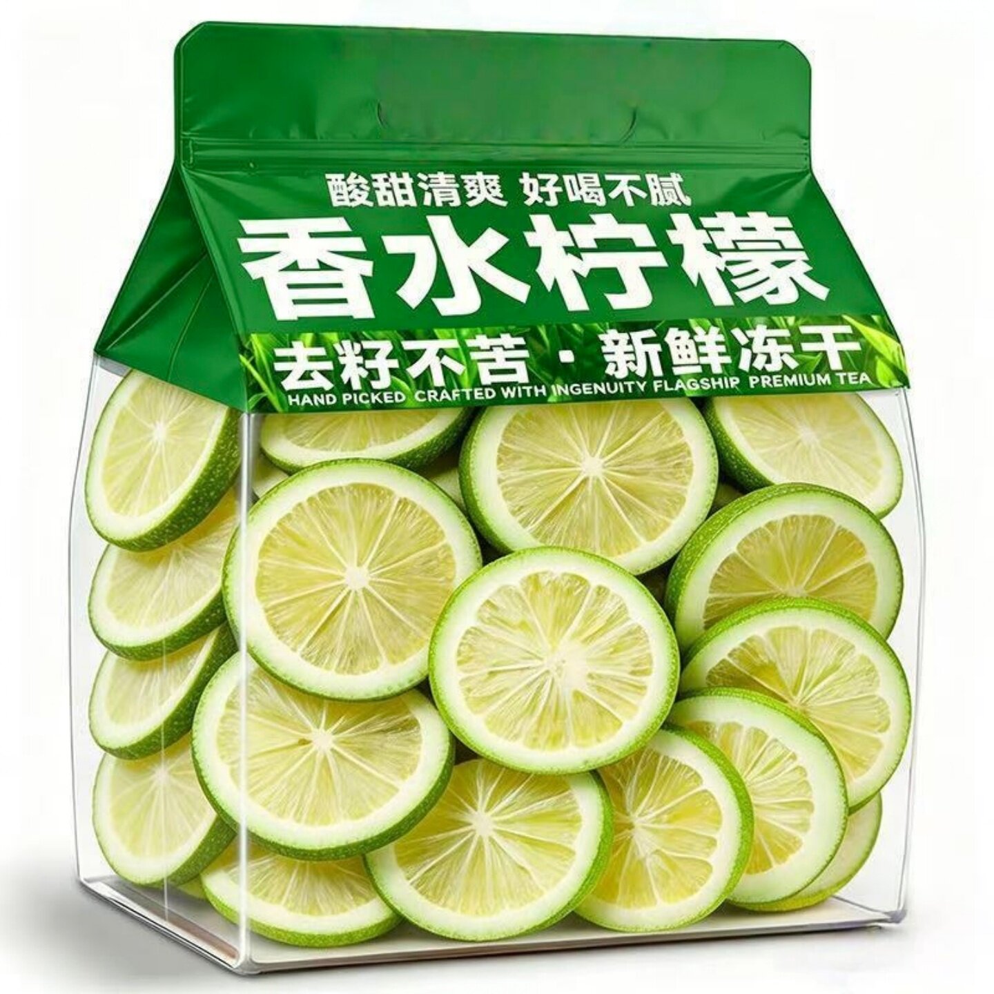 冻干无籽香水柠檬片单独包装泡水喝即食独立包装柠檬片干无添加特