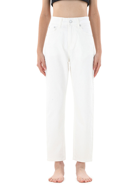 gpod IUPL宽松垂感bf风阔腿裤白色直筒裤高腰水洗牛仔裤女2025新3