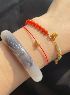 原创设计天然精品南红翡翠半链款精品手链