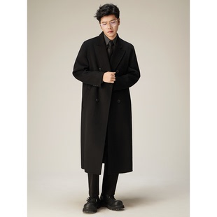 PEICHUAN 过膝长款 2025新款 羊毛西装 呢子外套 双面毛呢大衣男士