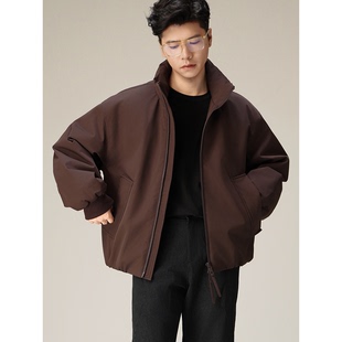 PEICHUAN 通勤宽松面包短款 冬季 设计感厚款 外套 立领羽绒服男士