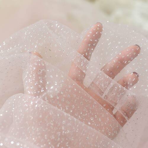 撒金蕾丝面料婚纱礼服娃娃衣DIY