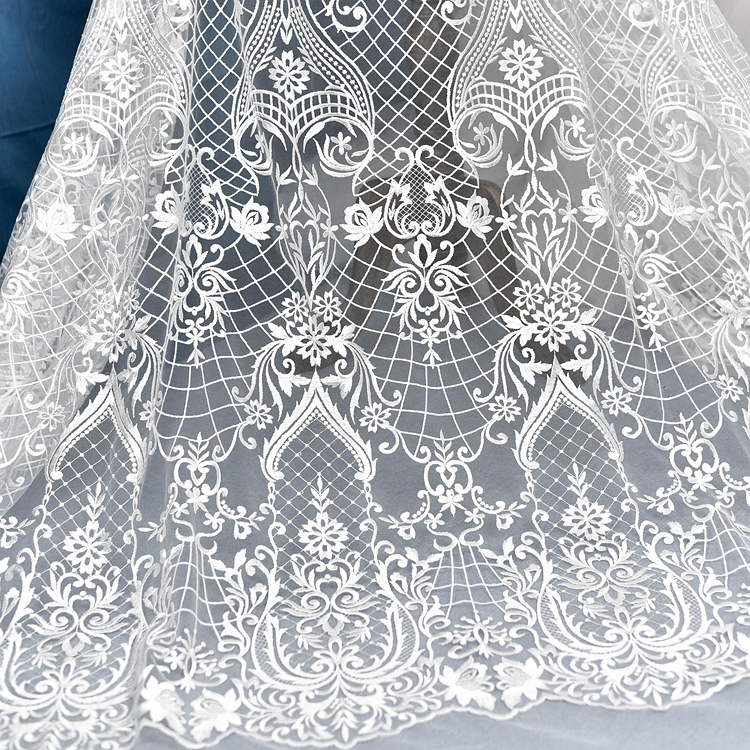 欧式风刺绣蕾丝婚纱diy材料花边