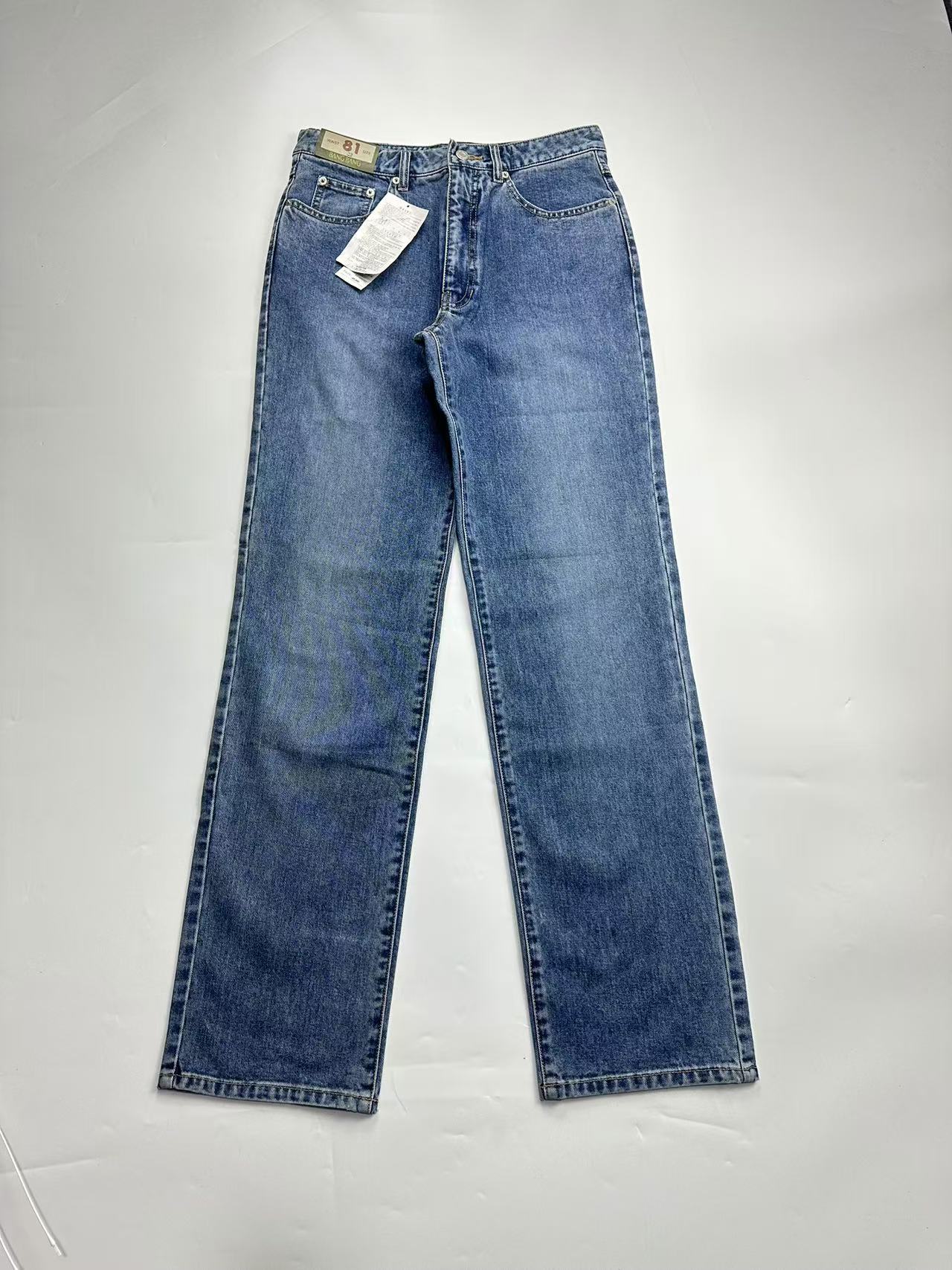 外贸出口韩国单男女秋冬季纯棉大厂牛仔裤休闲复古直筒长裤滑板裤