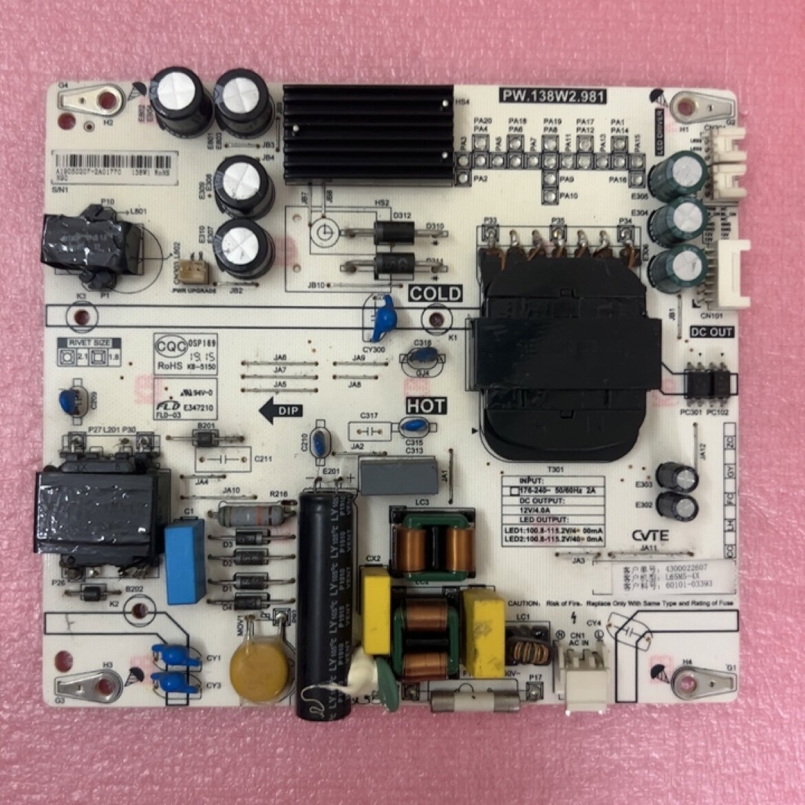 超新~原装小米 L65M5-4X液晶电视机 电源板PW.138W2.981测试好