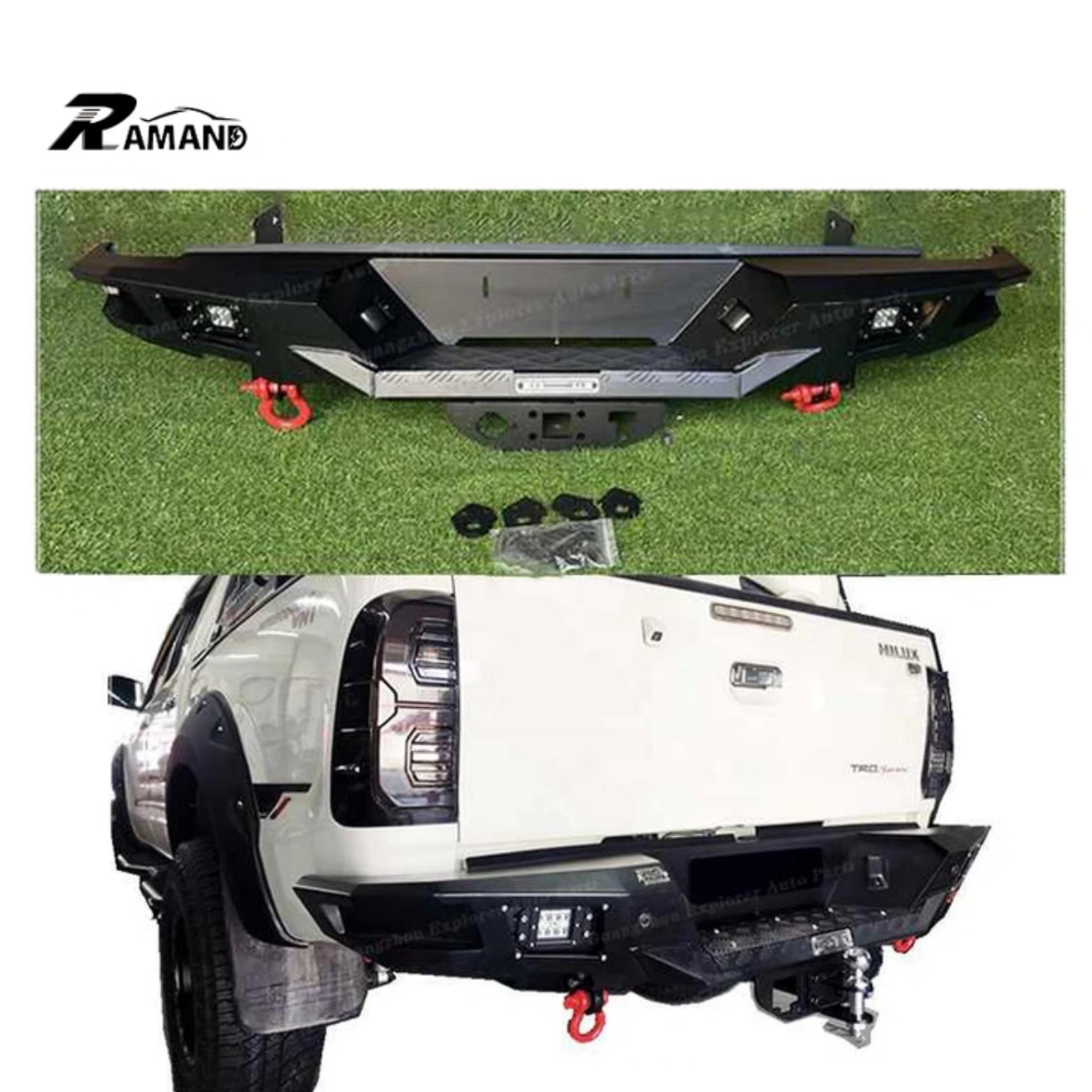 适用05-14年海拉克斯 HILUX VIGO改装后杠竞技杠 后保险杠拖车杠