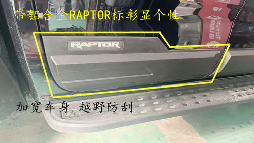适用23-25年福特RANGER raptor皮卡改装车身门边护板装饰板防刮板