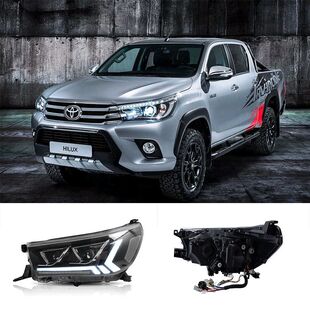 大灯日行灯带流光转向灯LED灯 revo改装 适用15 20海拉克斯hilux