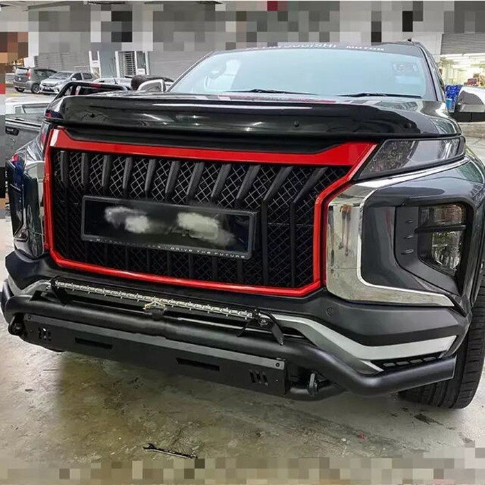 适用于19-23三菱TRITON L200 REVO皮卡越野改装前杠竞技杠防撞杠