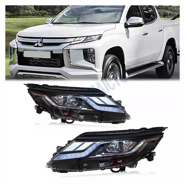 适用于19-23年三菱TRITON L200改装原车款大灯日行灯总成配件