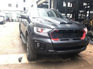 带灯马标中网水箱罩装 T8皮卡改装 饰网 21年福特RANGER 适用于2019