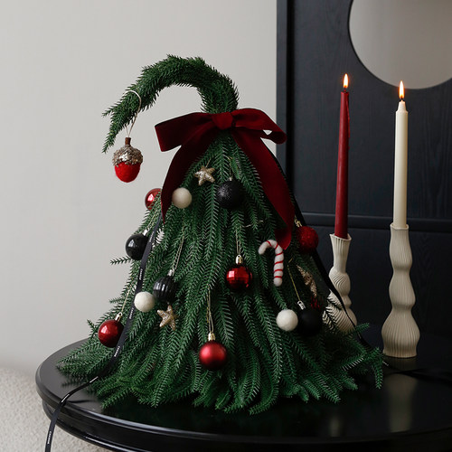 ladylike 小精灵歪脖子圣诞树套装 北欧圣诞节装饰客厅桌面摆件