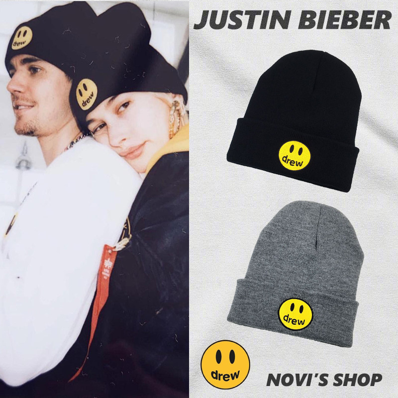 贾斯汀比伯同款justinbieber毛线帽针织帽drew冷帽海莉保暖帽情侣