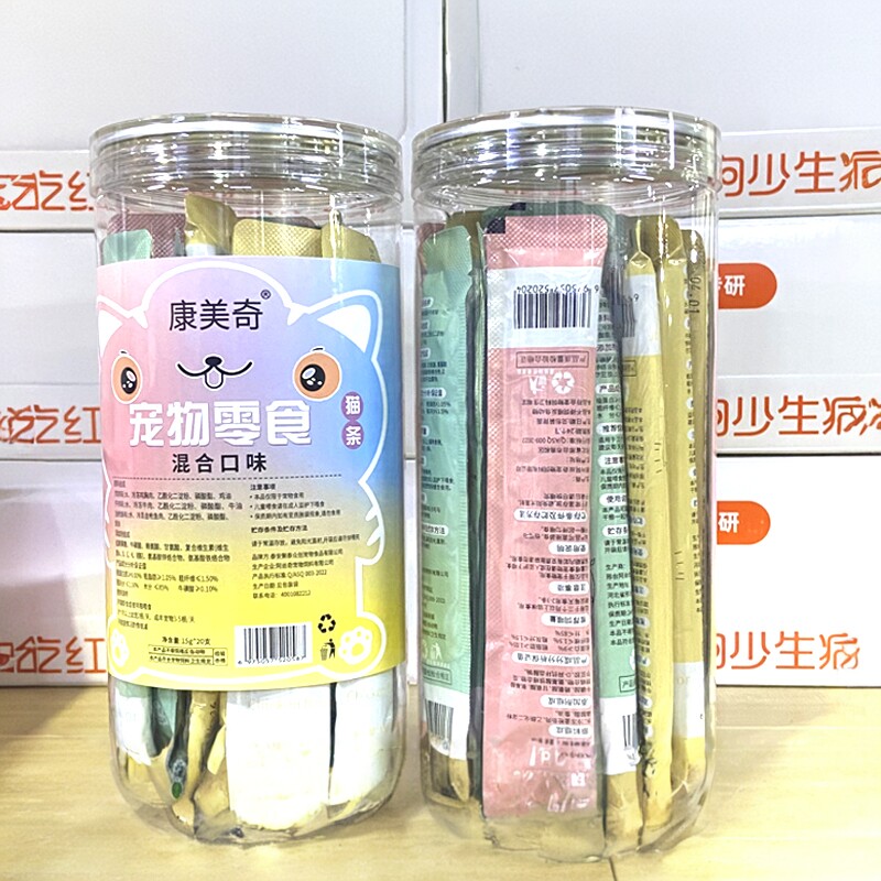 康美奇猫条猫零食猫咪湿粮主食补水猫肉酱金枪鱼鸡肉牛肉混合口味